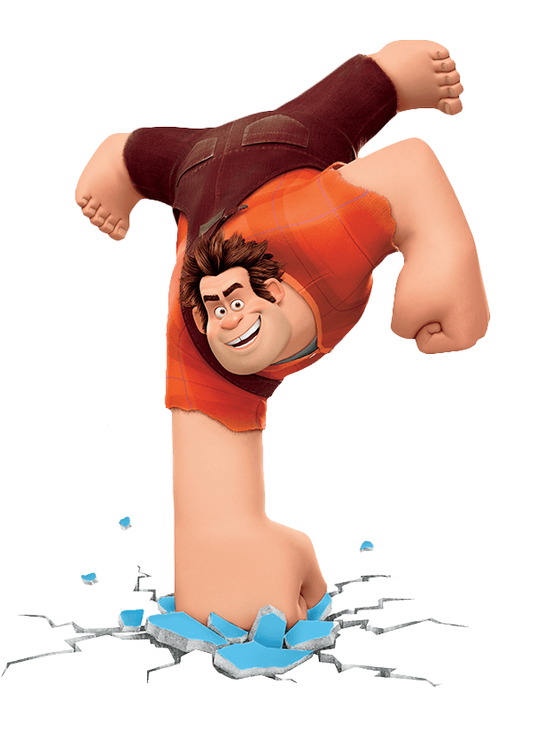 Wreck-It Ralph smashing the page